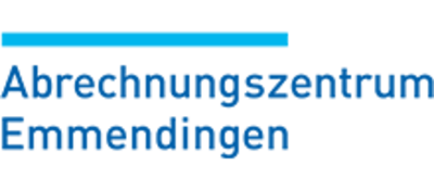 Externer Link öffnet neues Fenster: Abrechnungszentrum Emmendingen Logo (blauer Schriftzug) Abrechnungszentrum Emmendingen
