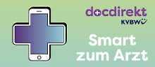 Logo docdirekt - smartphone als Kreuz dargestellt